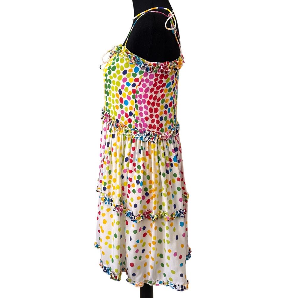 ALL THINGS MOOCHI X RTR Multicolor Polka Dot Blessica Mini Dress Size S - Picture 6 of 8